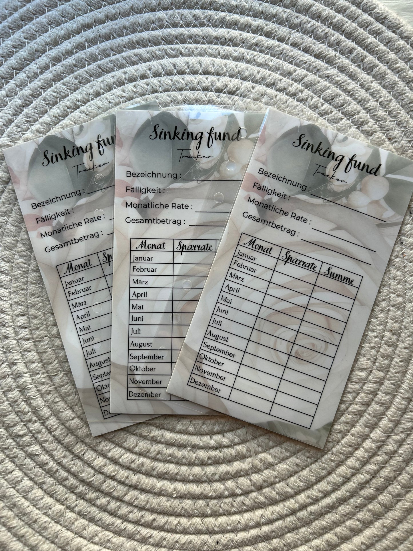 B Ware Sinking funds Umschläge Matt und glossy